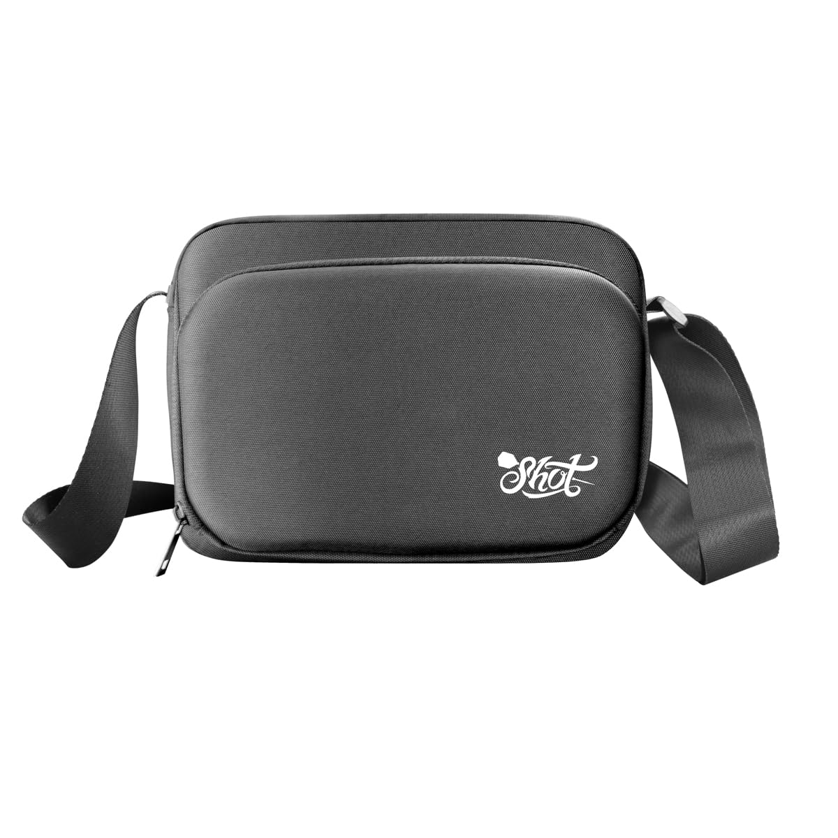 Shot! Darts Go Bag, Hartschalen-Darttasche vorne und ein Soft-Shell-Tragefach auf der Rückseite, entworfen für Spieler unterwegs.