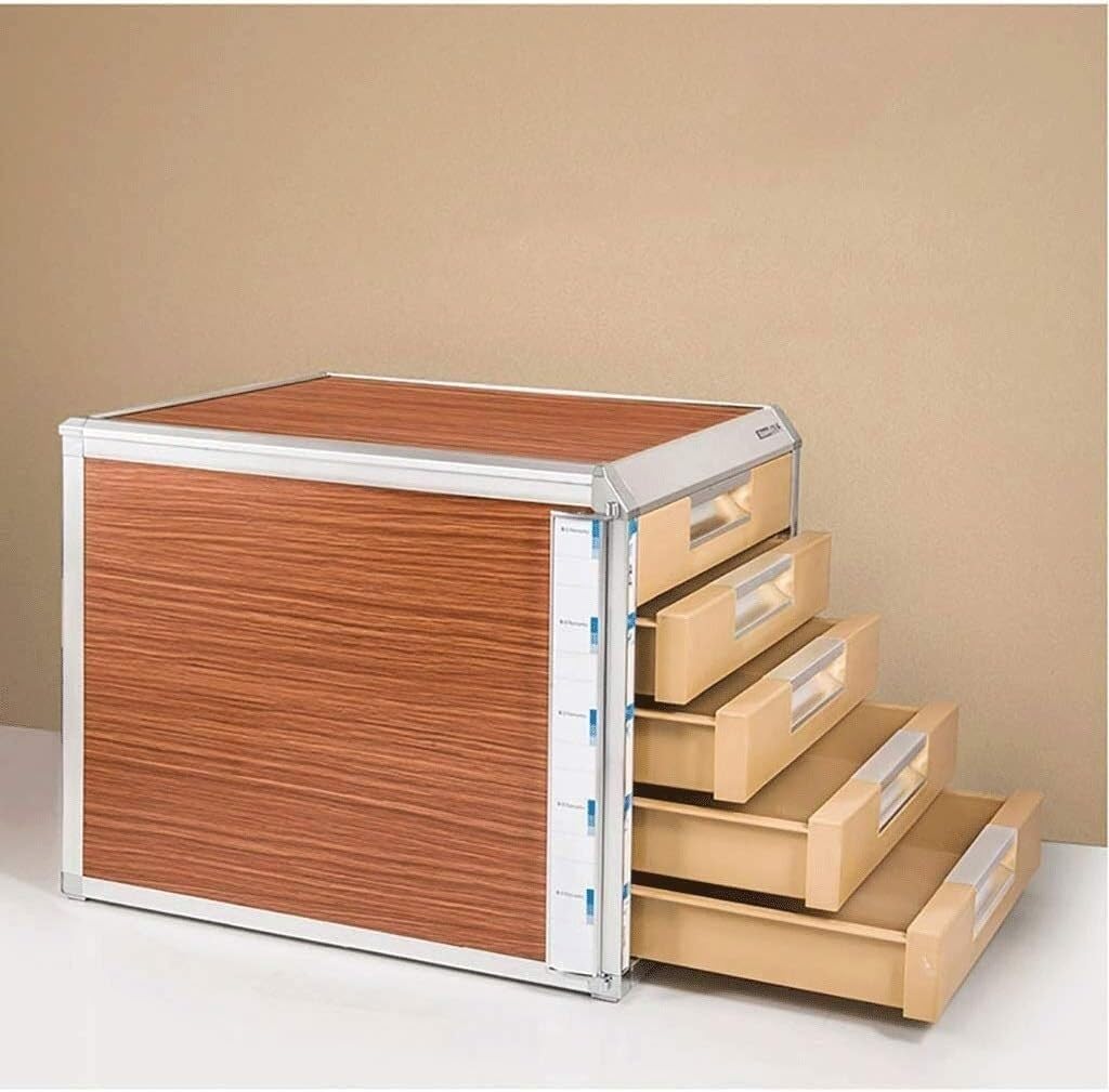 Armadietto portadocumenti da scrivania in legno massello, versatile per ufficio, casa e scrivania, elegante file manager a cassetto per archiviazione efficiente dei documenti
