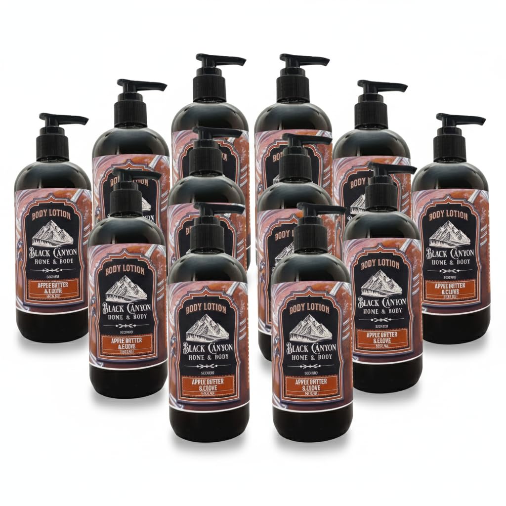 Black Canyon Apple Butter Clove Scented Body Lotion with Lanolin and Jojoba Oil 12 Oz 12 Pack