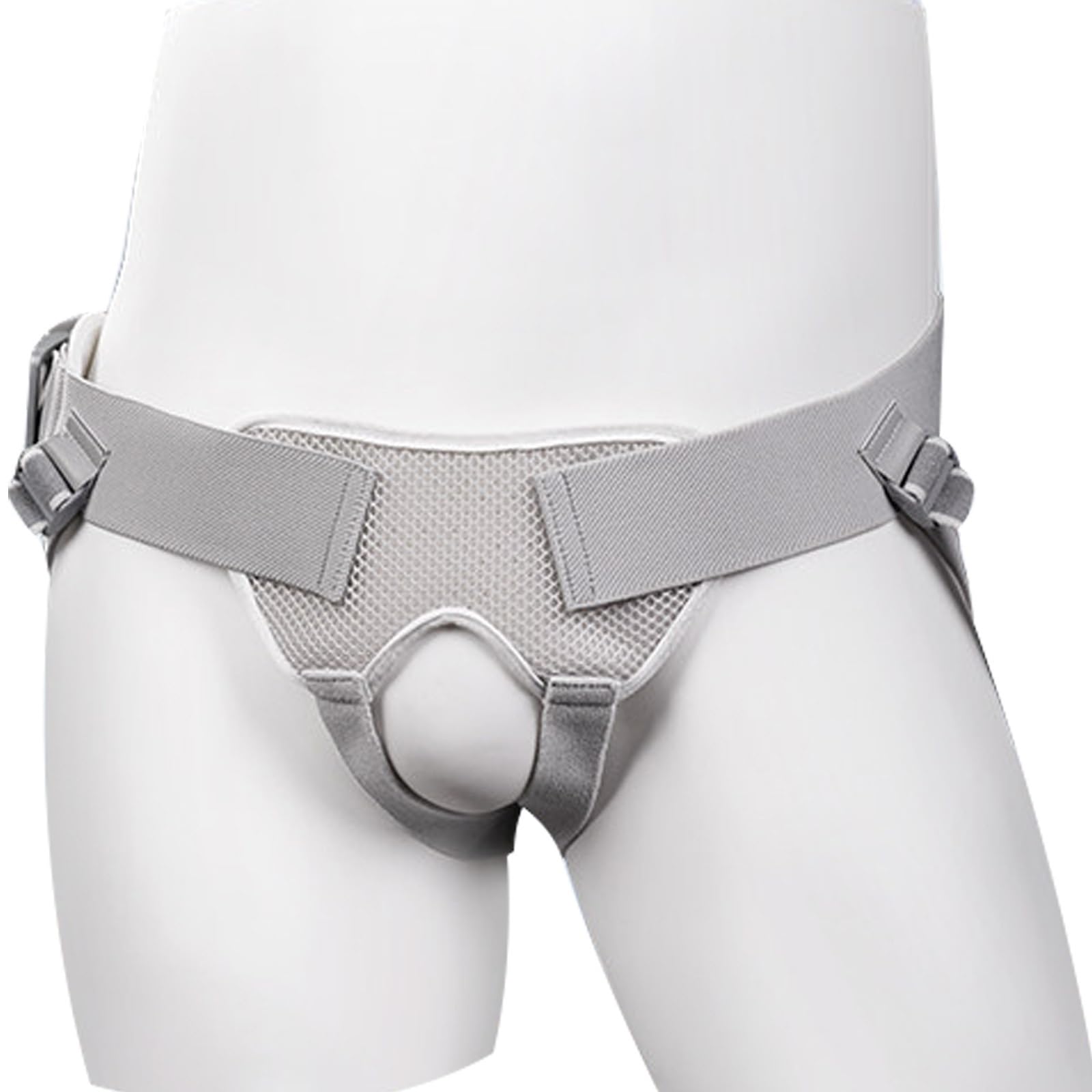 Cintura per Ernia da Uomo e Donna per Ernia Inguinale Singola o Doppia, Fascia di Sostegno Regolabile con 4 Cuscinetti Compressivi, Comoda e Traspirante(Large)