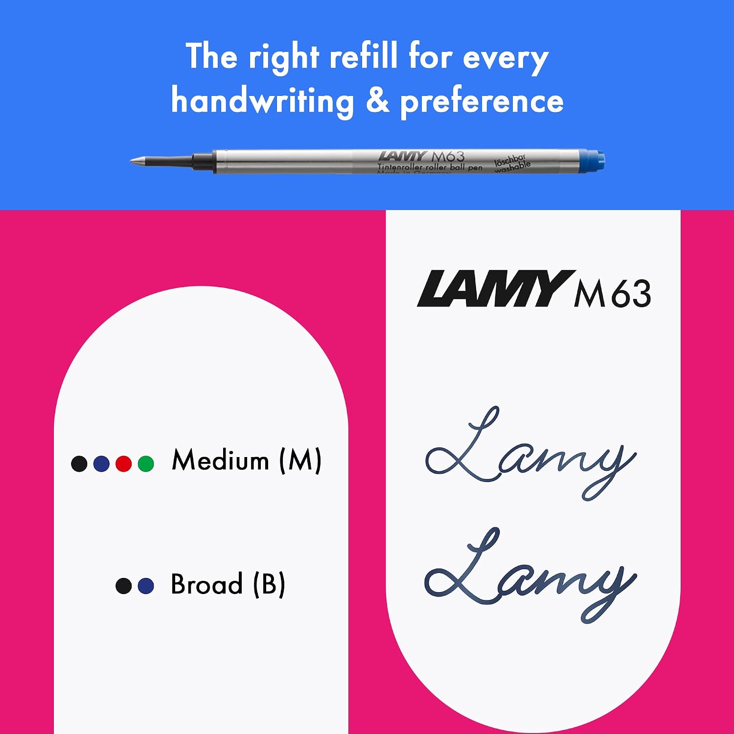 Lamy safari neonyellow - Rollerball Pen with ergonomic grip & line width M - for pleasant long writing - made of robust ASA plastic - including rollerball refill M 63 in black image 4