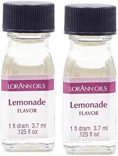 LorAnn Oils Super Strength Flavoring - Used For Candy Making, Flavoring, Baking, Hard Candy, & Flavor Oils - Bold, Natural Flavors 4X Stronger Than Extracts - Lemonade, Pack of 2, 0.125 fl oz