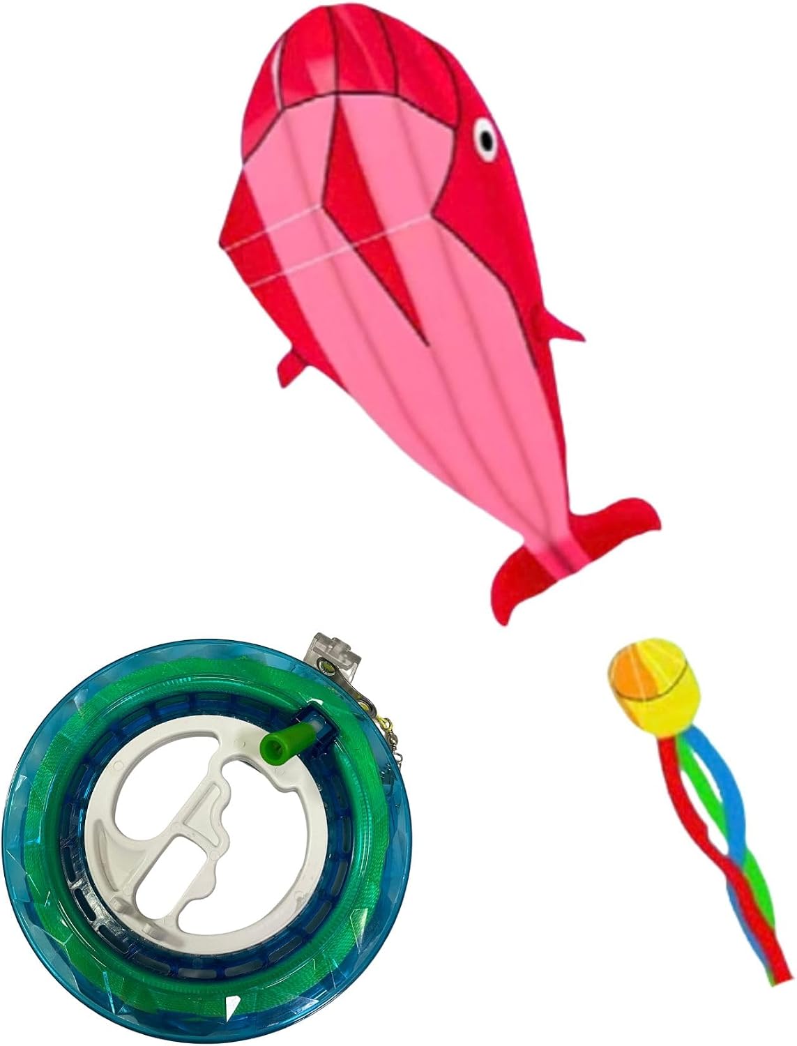 Soft Whale Kite Series Professional Locking Kite Reel for Kids and Adults, Easy to Fly Beach Kites, Suitable for Beginners, Excellent Outdoor Games and Activity Toys.