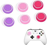 DLseego 6PCS Thumb Grips Caps for Xbox One X S PS5 PS4 PS3 PlayStation DualSense Switch Pro Wireless Controller Steam Deck, Soft Silicone Anti-Slip Button Cap Joystick Cover - Green