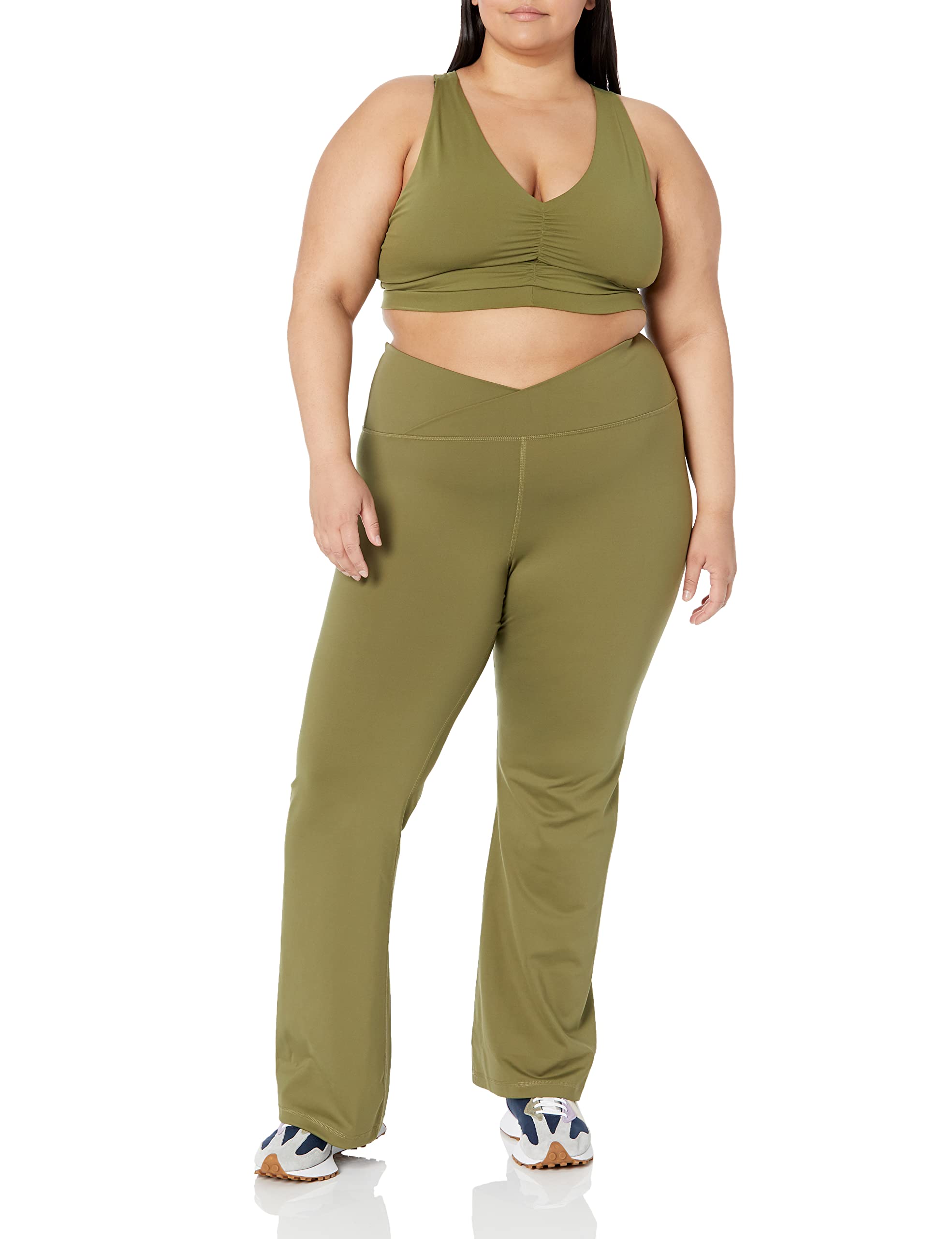 Amazon Essentials Damskie legginsy Build Your Own Studio Sculpt Mid Waist Bootcut (wcześniej Core 10)