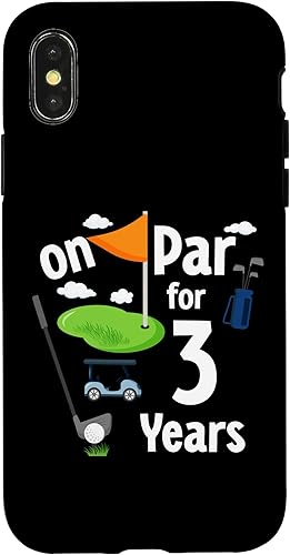 iPhone XXS On Par 3rd Birthday Golf Player Theme 3 Year Old B-Day Case