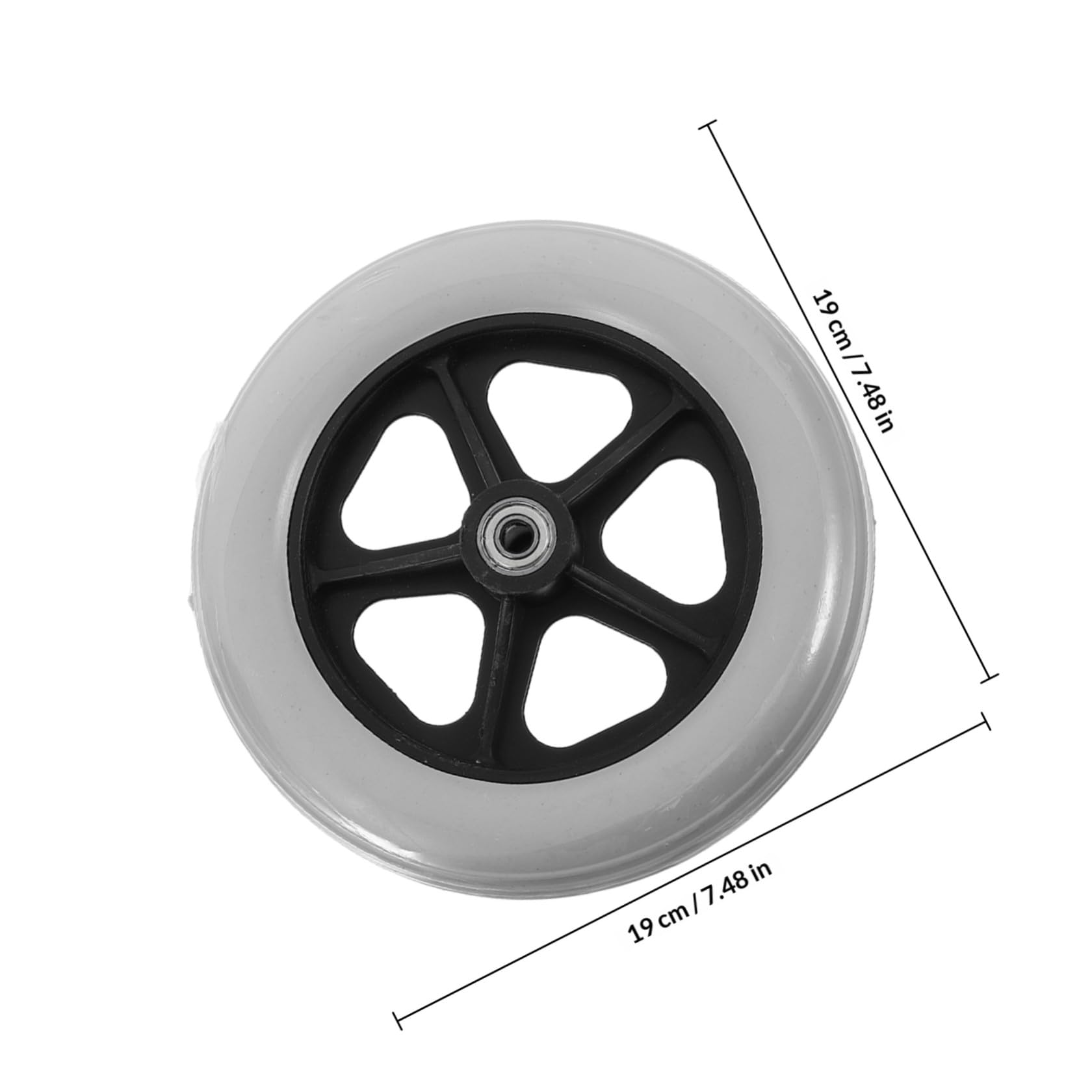 Luxshiny Ruote di Ricambio per Carrozzine 2 Pezzi in Plastica Aperti da 8mm, Supportano Pesi Elevati e Facili da Installare per Passeggini e Deambulatori