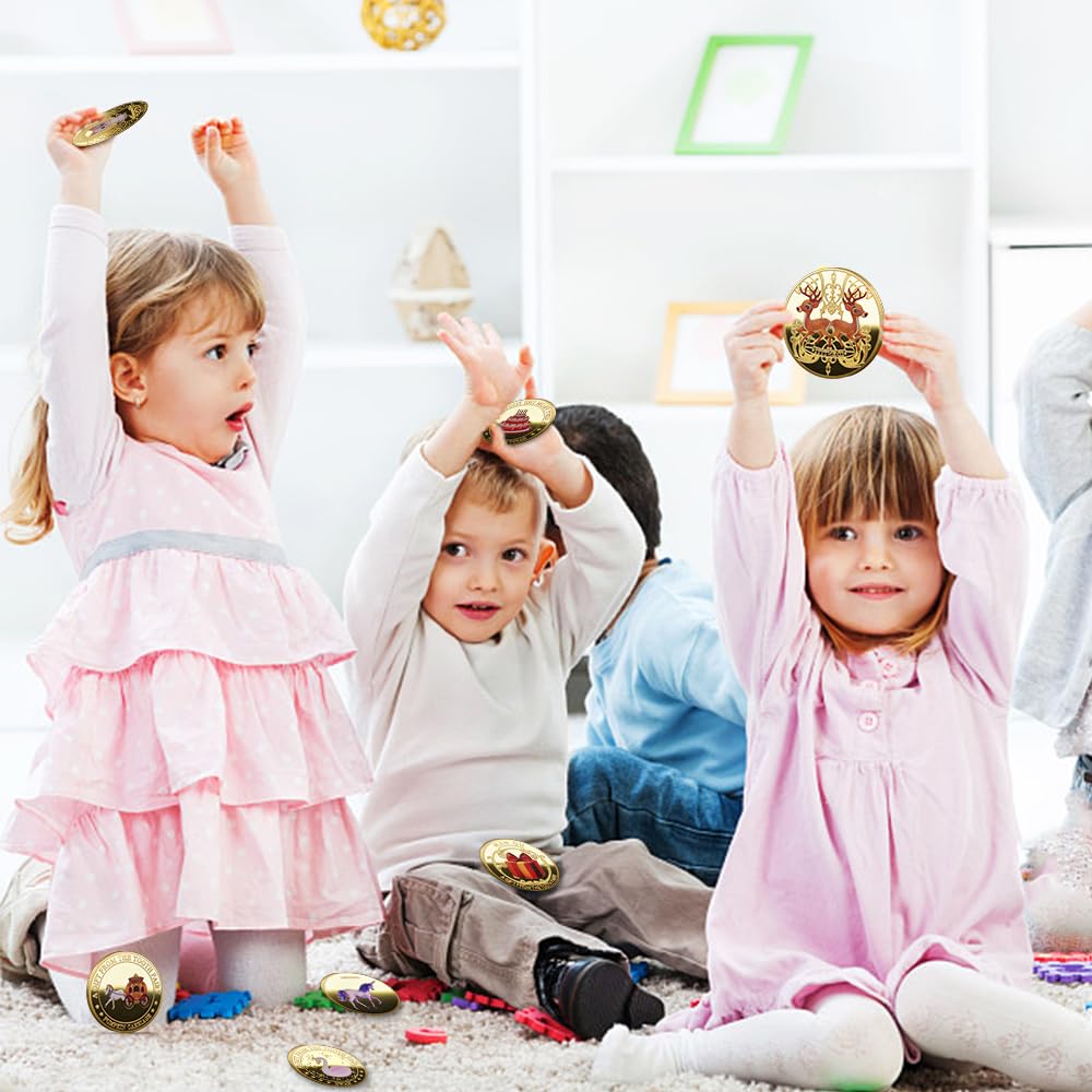 12 Monedas De Hada De Los Dientes Goldtaler Con Diferentes Patrones, Regalos Para Niños Y Niñas