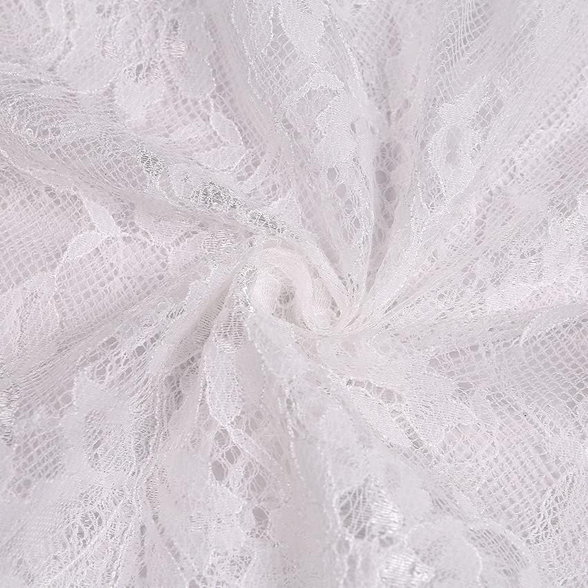 Miniatura 5 de Blusa corta de malla transparente con encaje bordado para mujer, camiseta sexy para fiesta, club