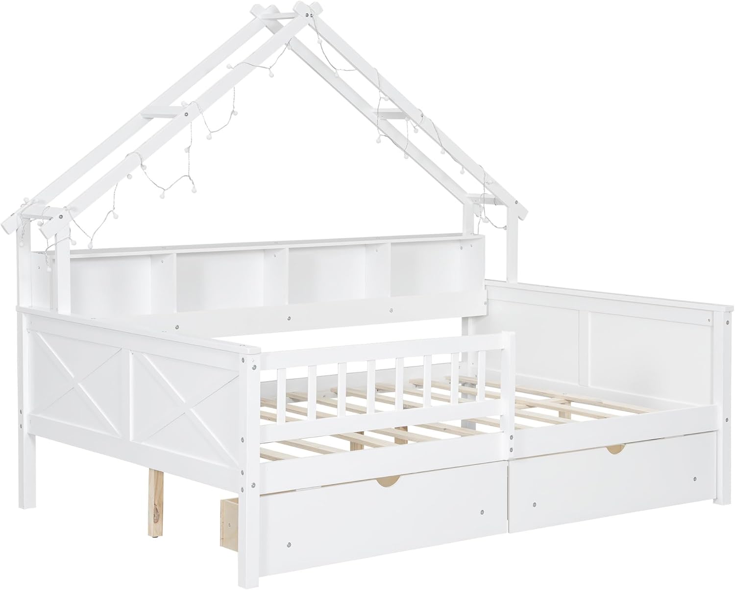 Merax Full Size House Platform Bed frame components
