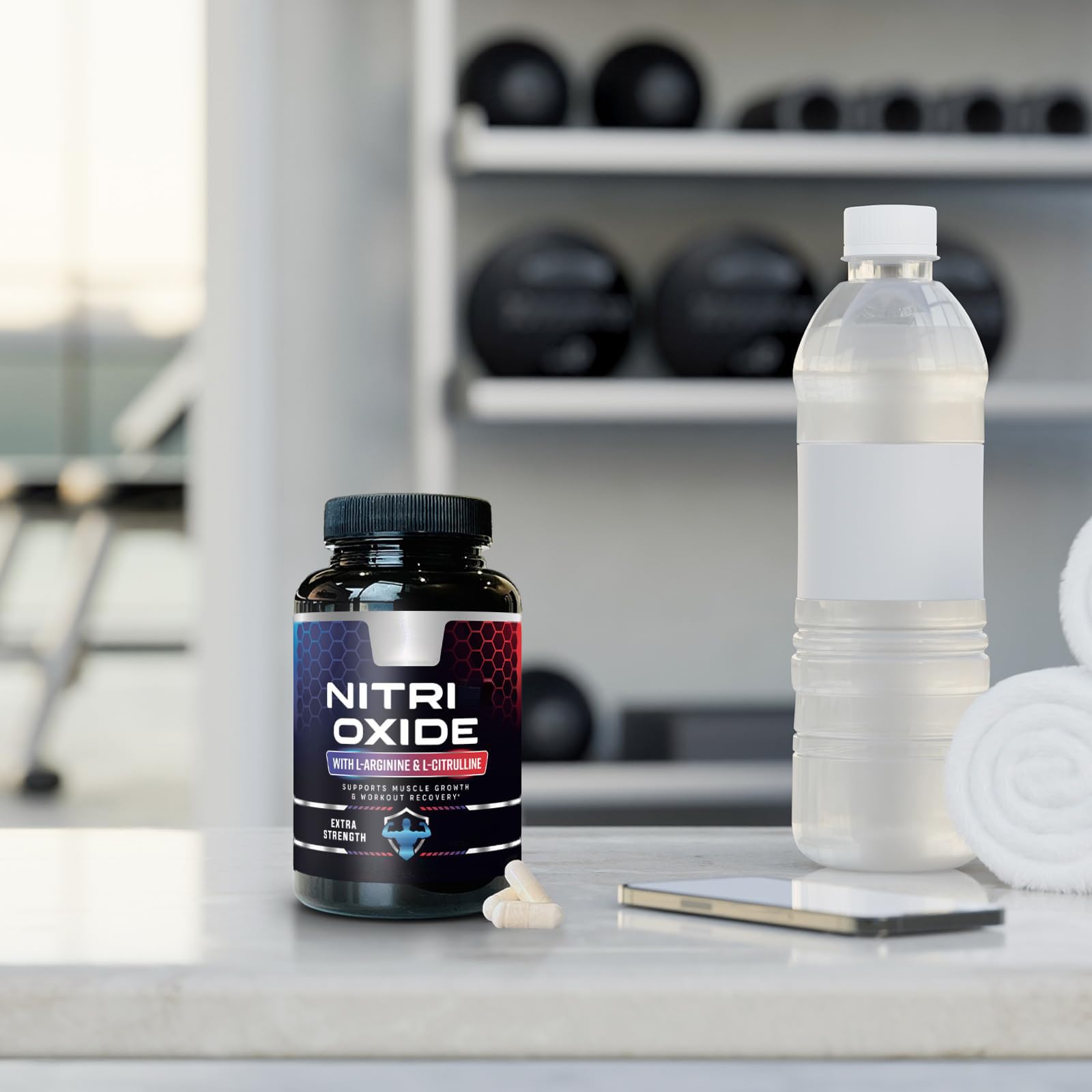 Oxyde nitrique, soutient la santé musculaire, l'énergie, la circulation, la récupération, l'énergie naturelle