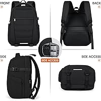 Vista 8 de SDYSM - Mochila profesional para cámara DSLR, SLR, mirrorless, impermeable, con compartimento para laptop de 14 pulgadas, cubierta contra la lluvia