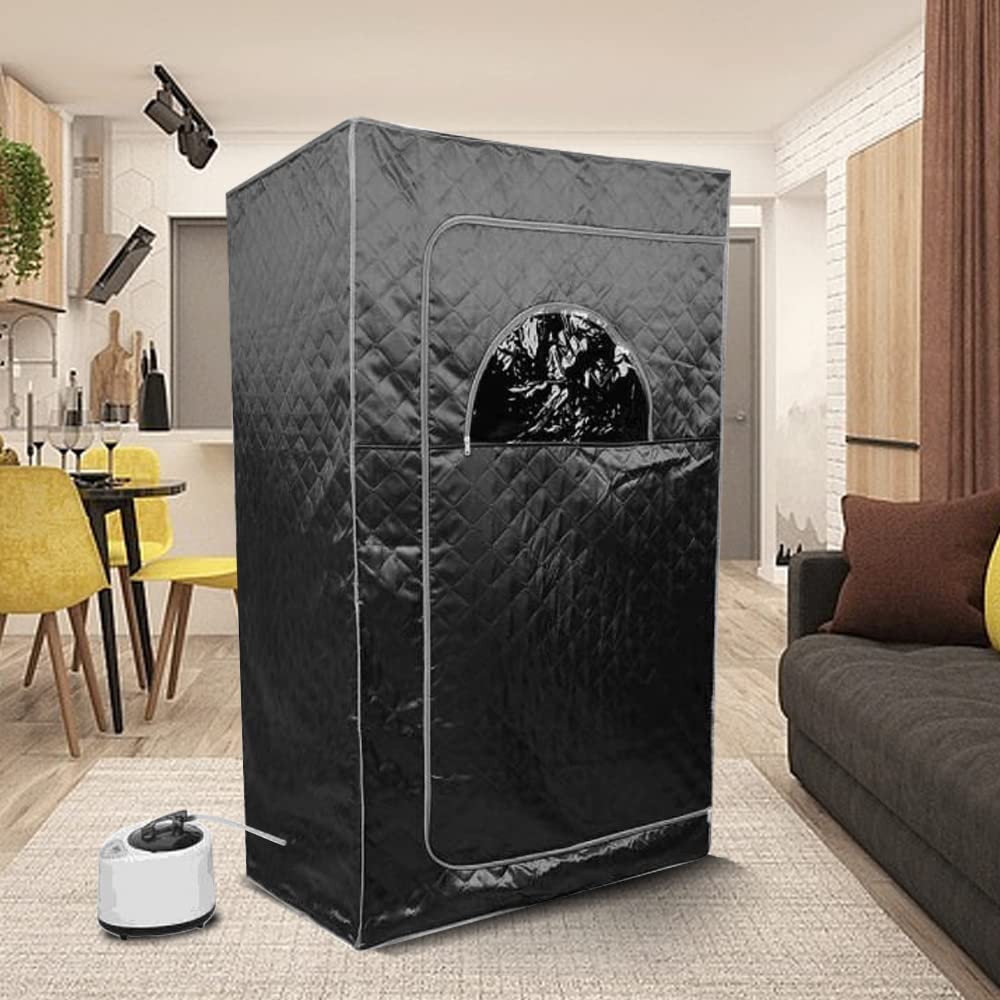 MAYMA Draagbare sauna,1000W Stoomsauna, Opvouwbare Cabe Sauna, Draagbare Infrarood Sauna,Persoonlijke Spa at Home met Afstandsbediening Temperatuur Controller