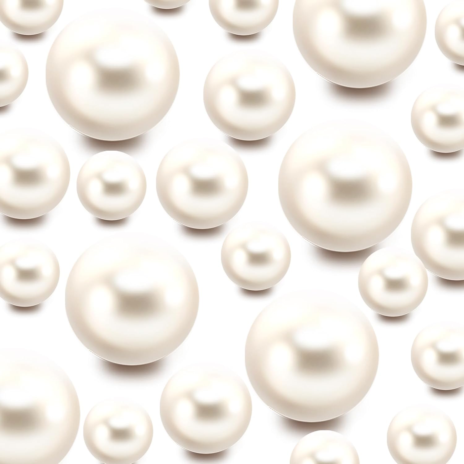 120 Pieces Floating NO Hole Pearls for Vases Centerpieces,Pearl Beads White Floating Beads for Vases Floating Candles Home Weddings Party Table Centerpieces Table Decor 20mm/14mm/10mm