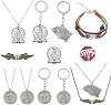 Last of Us Accessories Ellie Leather Bracelet Joel Firefly Pendant Necklace Keychains Rocket Pin Brooch Gifts for Fans Color6-Pins