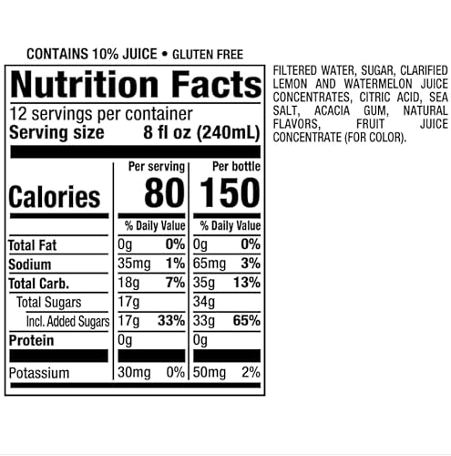 Snapple Watermelon Lemonade All Natural Iced Tea Gluten Free 16 Fl Oz 100% Recycled Plastic Bottle 24 Pack #TOP5