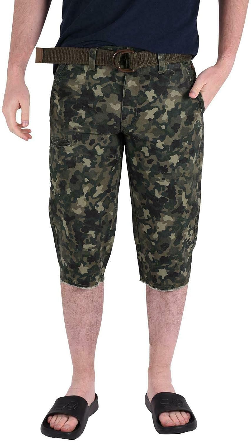 camo knee length shorts