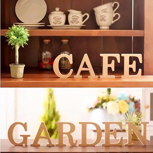 Miniatura 2 de Letras de madera independientes de la A a la Z para colgar del alfabeto decorativo, regalo de boda, estantería de oficina en casa, decoración de
