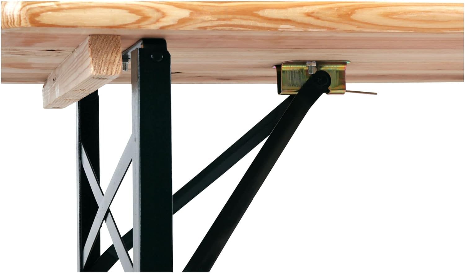 Set Birreria Tavolo + 2 Panche in Legno Naturale Richiudibile Salvaspazio 80x220 cm