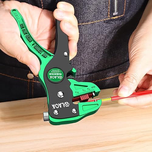 Miniatura 7 de Pelacables automático y cortador de alambre herramienta pelacables, 2 en 1 cortador de alambre para tira de alambre multinúcleo, cable, alambre