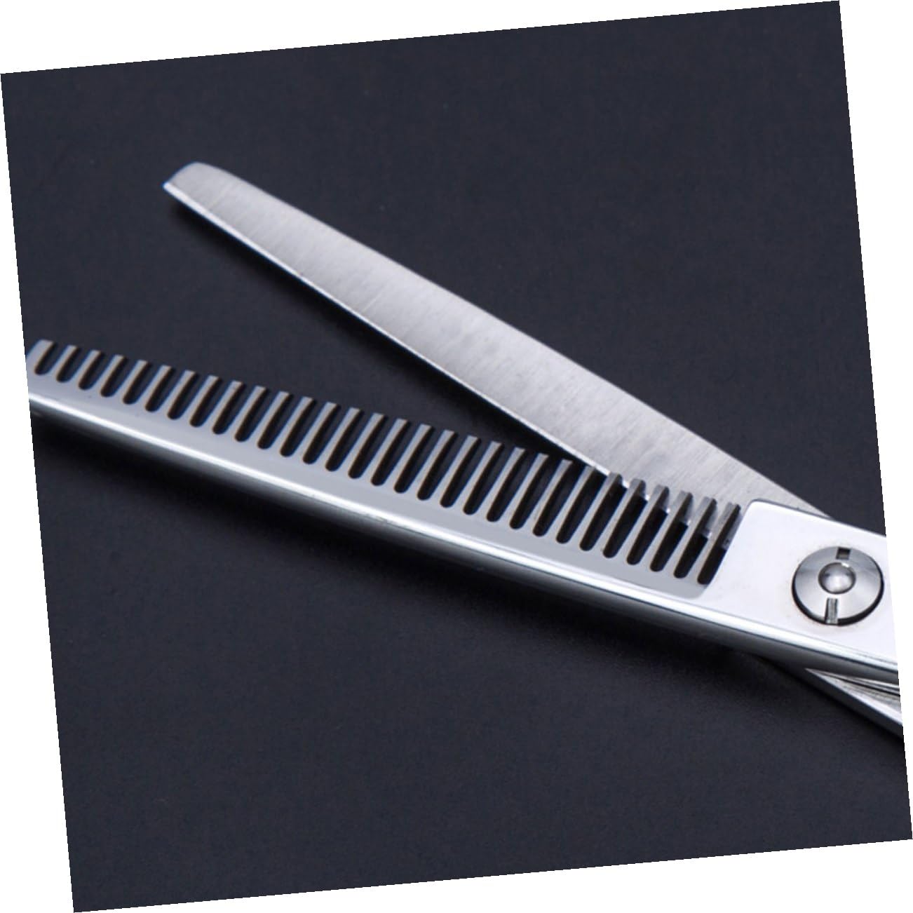 Housoutil Tijeras de Peluquería de Acero Inoxidable, Corte Recto y Vaciado, para Uso Diario en Casa o Salón,