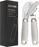 Vista 17 de Beneno Abrelatas Manual de Servicio Pesado con Imán, Hoja de Acero al Carbono Afilada Duradera, Corte Suave, Perilla Grande que Ahorra Esfuerzo