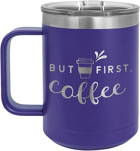 Taza de café de 15 onzas con tapa abatible | Taza de café de viaje aislado | Ideas de regalo de cumpleaños o Navidad de mujeres o hombres | Compare