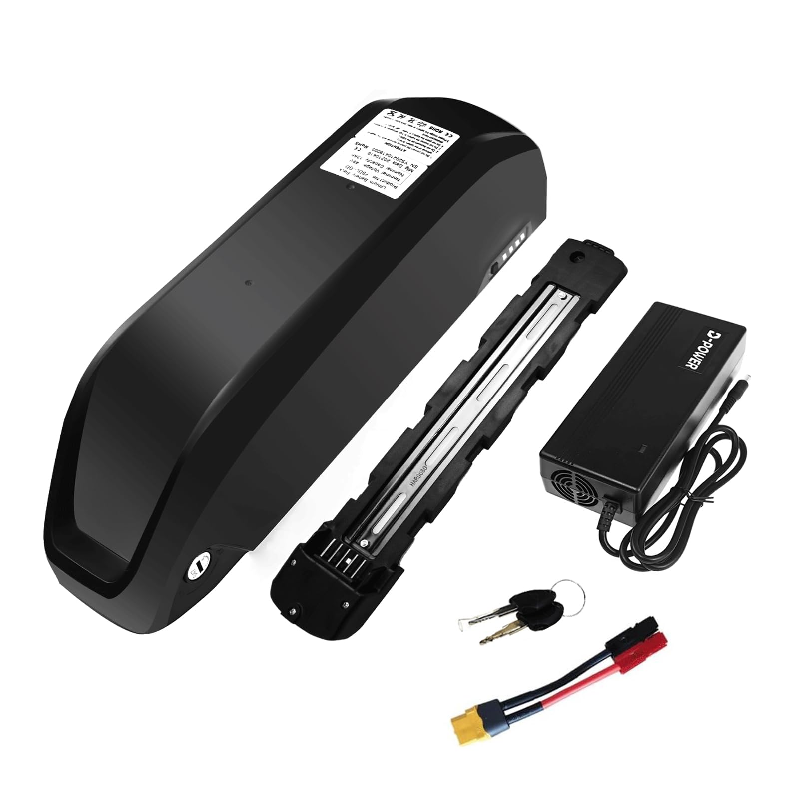 36V 48V 52V EBike Batteries 13Ah 19.2Ah 20Ah 24Ah with Charger,Bicycle Lithium-ion Battery with Charger for 250W Bicycle Motor,for MTB,Mountain Bike.