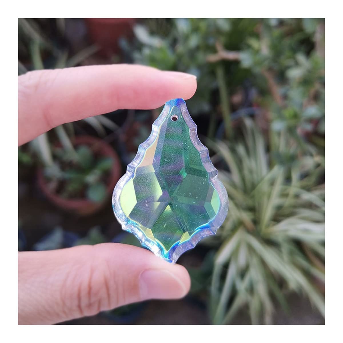 YUZGUHEY 5pcs AB Color Hanging Pendant Crystal Prism Chandelier Parts Decoration Crystals Lighting Lamp Replacement