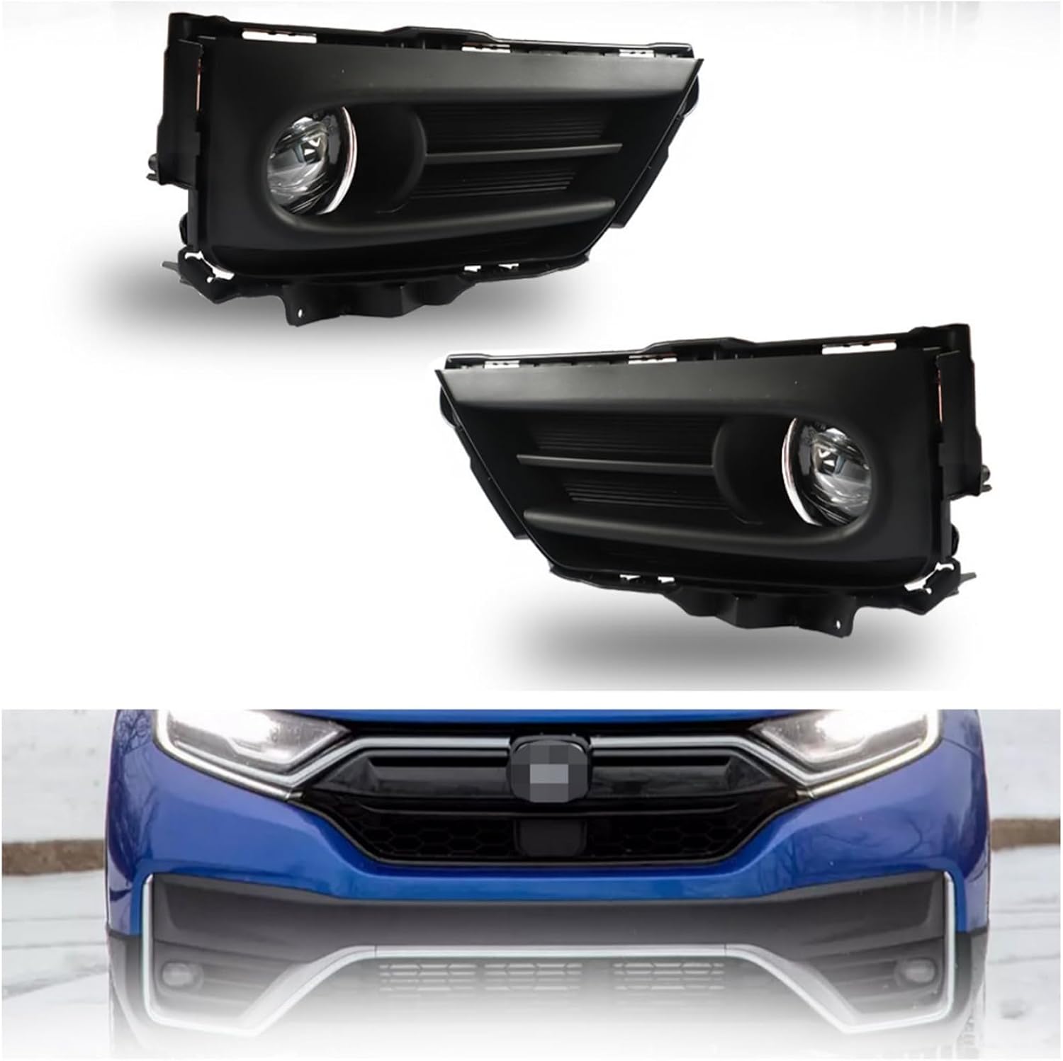 LABLT Fog Lights Assembly Pair Replacement for CRV 2020-2022 Driver Left and Passenger Right Side Fog Lamps w/Bulb Replacement for HO1038151 HO1039151 HO2592147 HO2593147