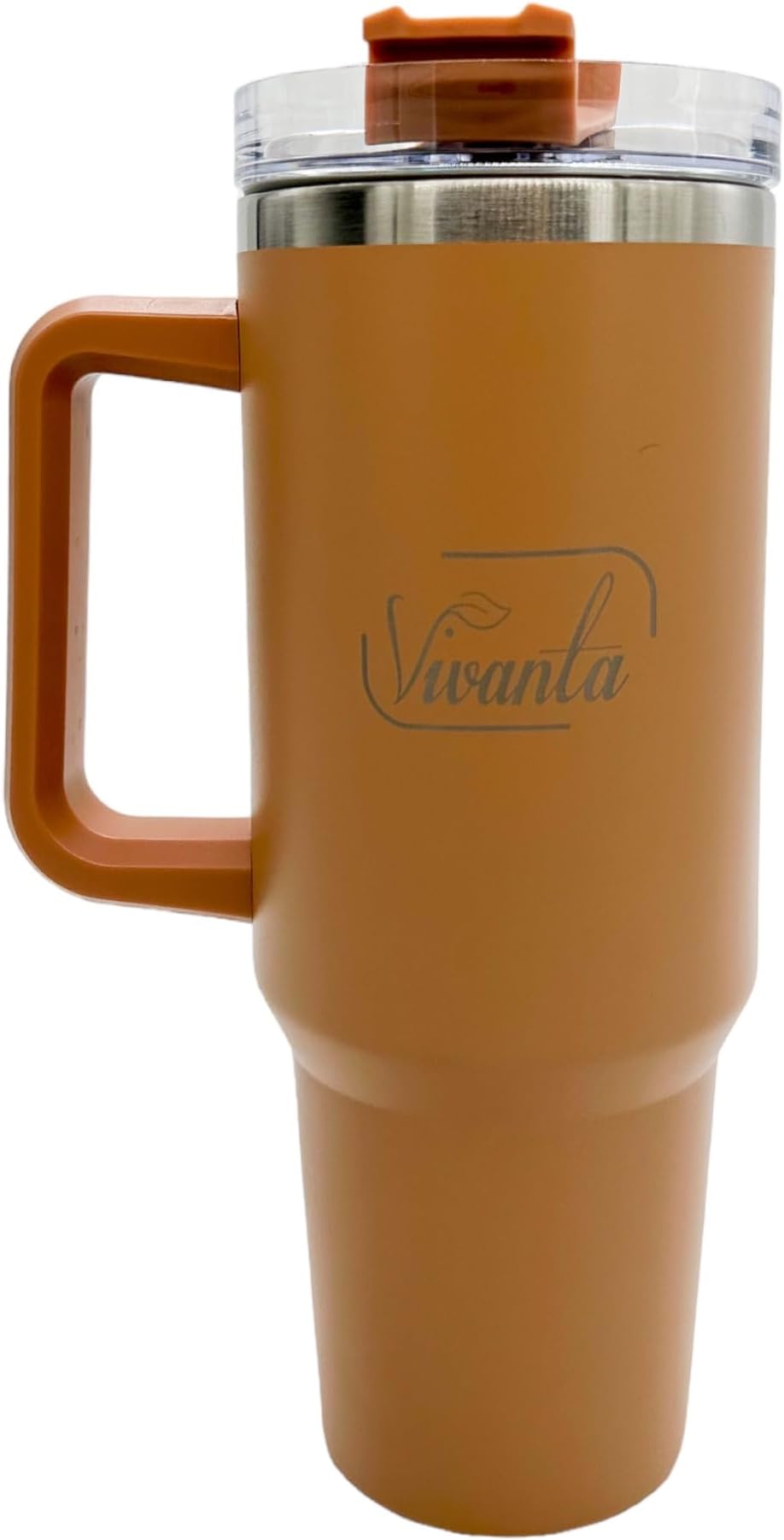 Premium 40oz (1200ml) Tumbler with Handle and Stainless Steel Straw Lid - Your Ultimate Beverage Companion! (Amber Glow)