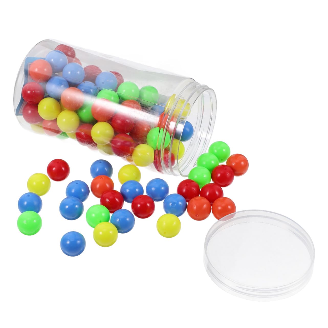 Amosfun Small Colored Plastic Balls Assorted Colour for Boys and Girls 100pcs 15mm Size Counting and Probability Learning Toys for Teaching Math Concepts and Playing Games