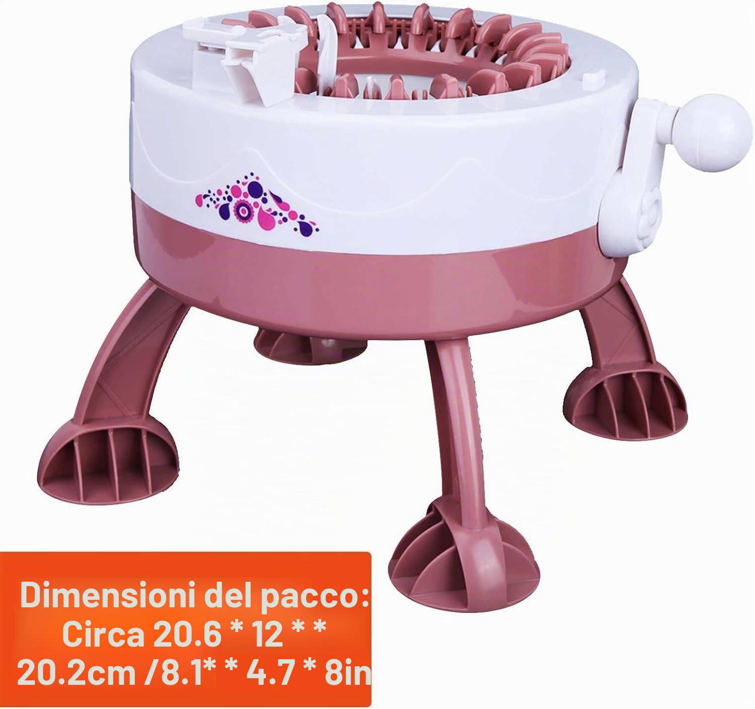 Outbit Macchina per maglieria Web, 22 aghi, macchina per maglieria fai da te, telai, macchina per aghi rotanti per adulti e bambini