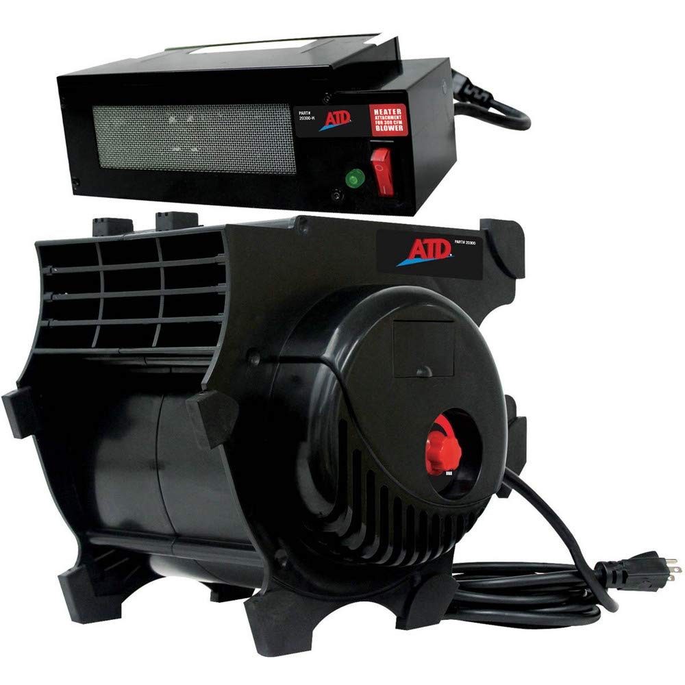ATD 40300HTR 300 CFM Pro Air Blower with FREE Heater Attachment for 300 CFM Blower