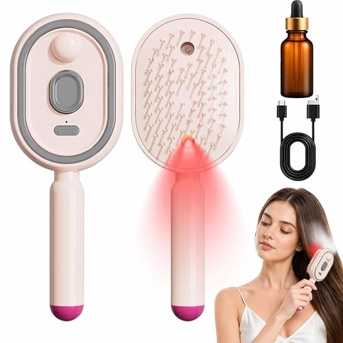 Wiederaufladbarer Elektrischer Sprüh-Luftkissen-Massagekamm, 3-in-1 Haarbürste mit Wassertank für ätherische Öle,