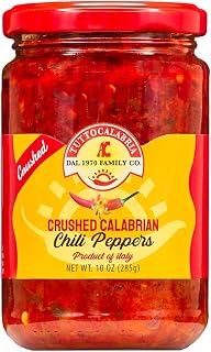 TuttoCalabria Crushed Calabrian Chili Peppers 10oz - Authentic Italian Spicy Condiment with EVOO for Pasta, Pizza, Sandwiches & Fish