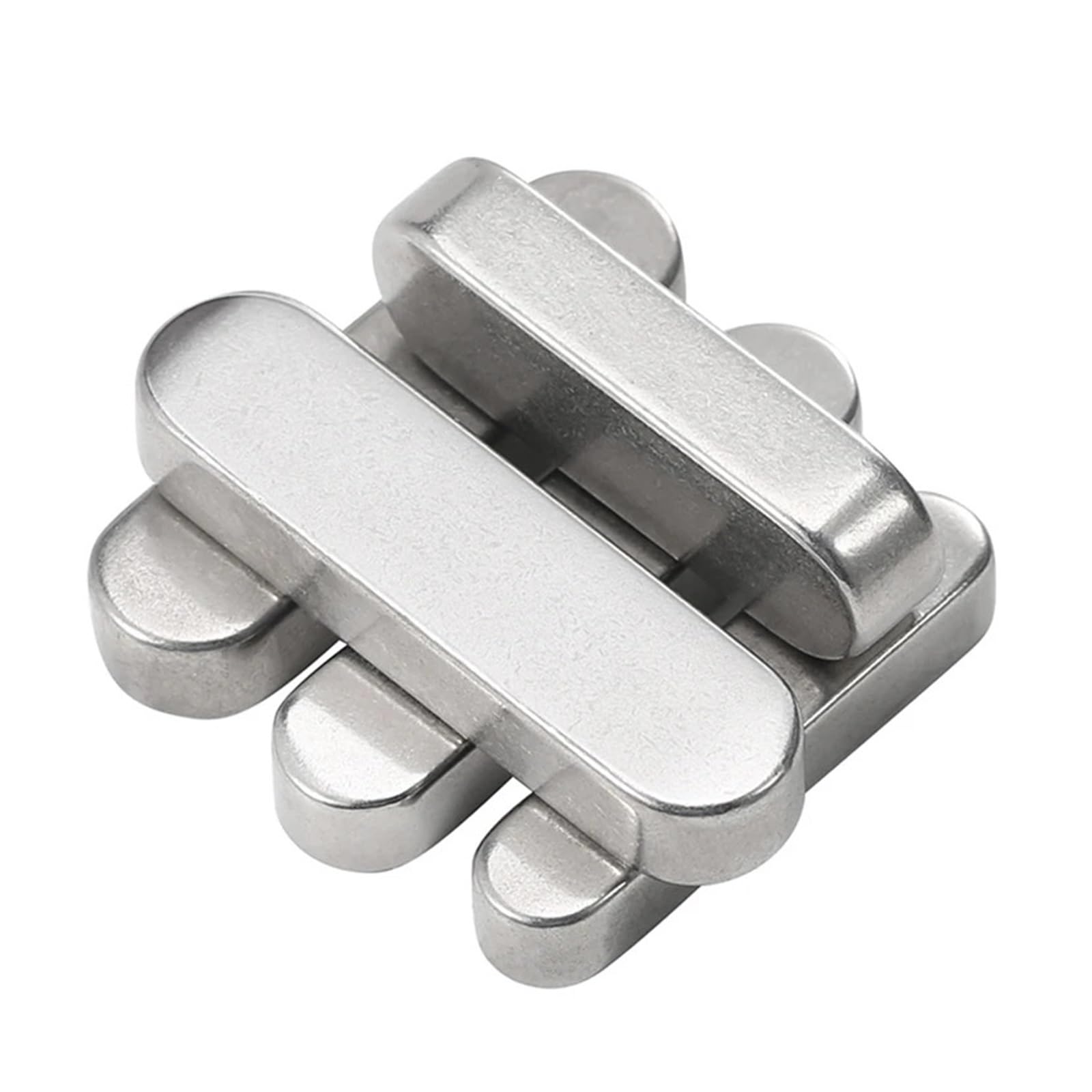 Pasador de chaveta plana paralela tipo A rectangular de acero inoxidable 304/A2 con extremo redondo(8x7x40 2 Pcs)