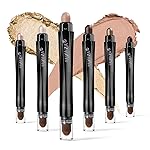 LUXAZA 6PCS Cream Eyeshadow Stick Makeup Sets, Metallic And Matte Shimmer Eye Shadow Eye Brightener Stick Pencil Crayon, A10-Quartz Pink
