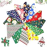 ⛄ [Material de alta calidad] El mosaico de patrones navideños está hecho de tela de algodón puro, que es suave y transpirable, cómodo al tacto, de superficie lisa y duradera. Muy adecuado para patchwork, juguetes, decoración, manualidades y scrapbooking. Puedes hacer regalos de Navidad o enviar patchwork a personas a las que les guste el bricolaje, y les encantarán estos regalos.