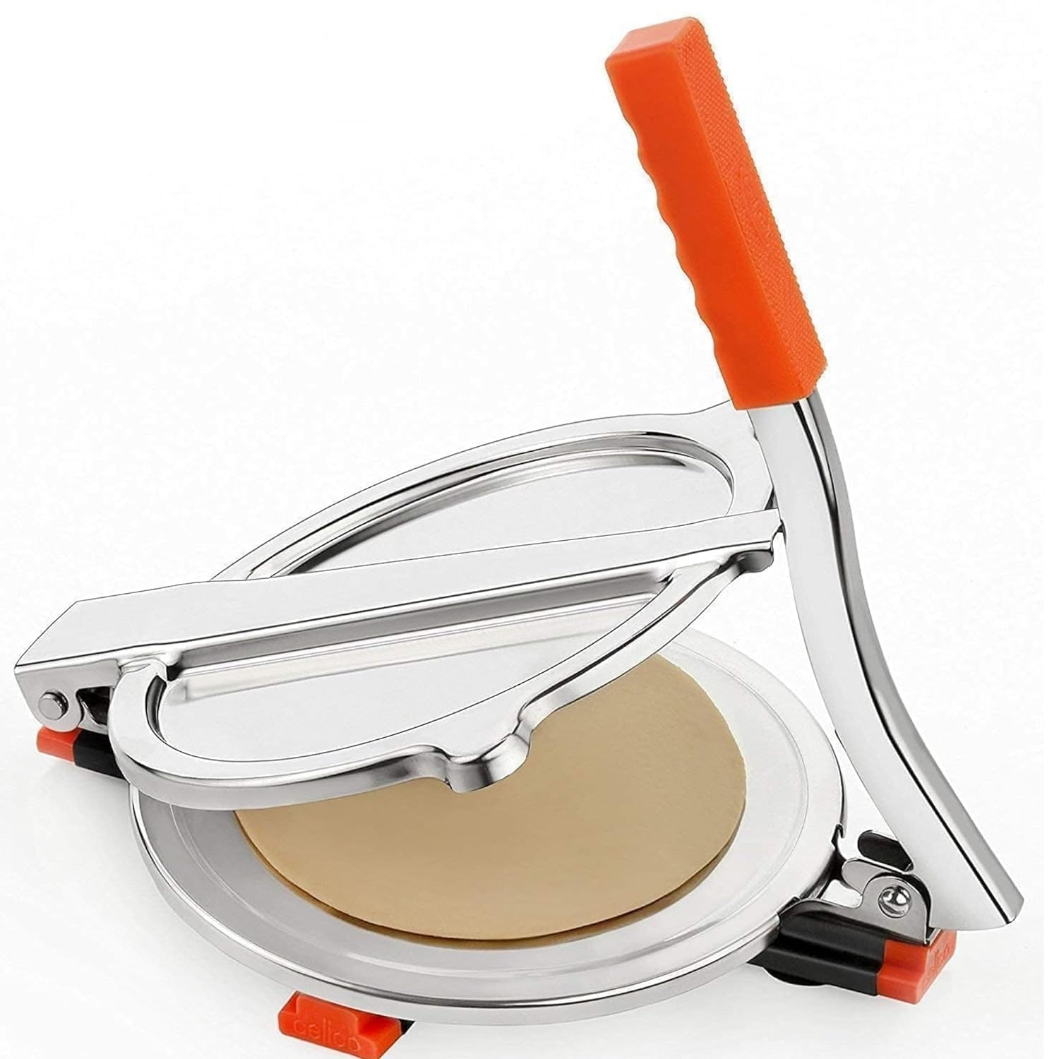 8 inch Manual Roti Maker Heavy Duty Aluminium | Non-Stick Chapati Press | Dough Press Machine for Roti, Puri, Tortilla & Papad | Kitchen Press Tool