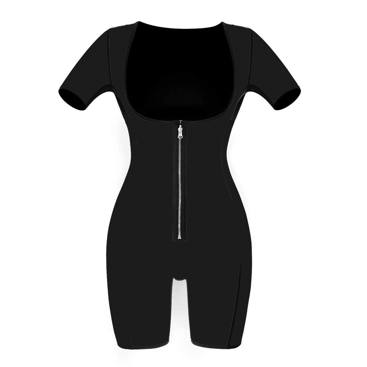 azimeng Women’s Full Body Shapewear Sport Sweat Neoprene Suit,Waist Trainer Bodysuit with Adjustable Straps for Weight Loss (2XL)