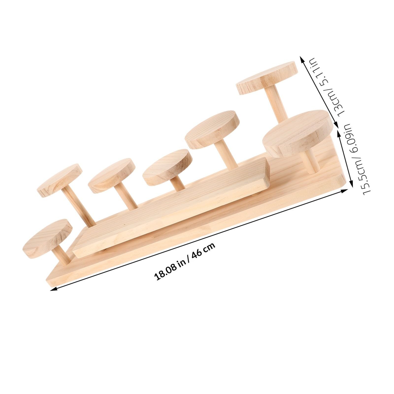 Toyvian Organizador de Perfumes de Madera Beige para Sobremesa | Expositor Multifunción, Uso en Escritorio o Centros Comerciales, para Fragancias y Cuidado Facial