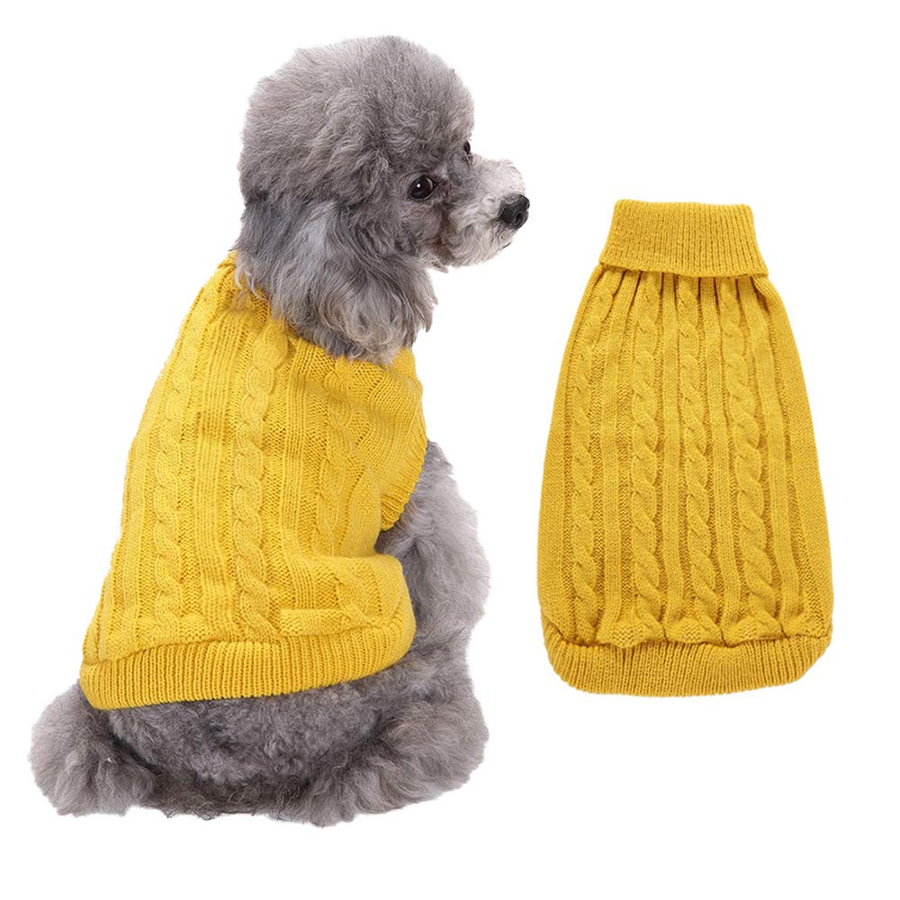 RayMinsino Dog pet sweaters, warm pet sweaters, cute knit solid color dog sweaters for small dogs, girls and boys, dog sweater coats, warm clothes for puppies, kittens and cats — image 1