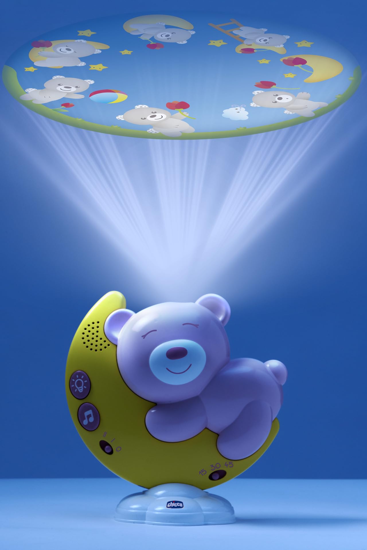 Chicco Next2Moon Móvil Cuna para Recién Nacidos, Proyector Desmontable, Compatible con Cuna Next2Me, Luces Multicolor, Música Relajante, Figuras Colgantes, Juguete para Recién Nacidos +0 Meses, Rosa