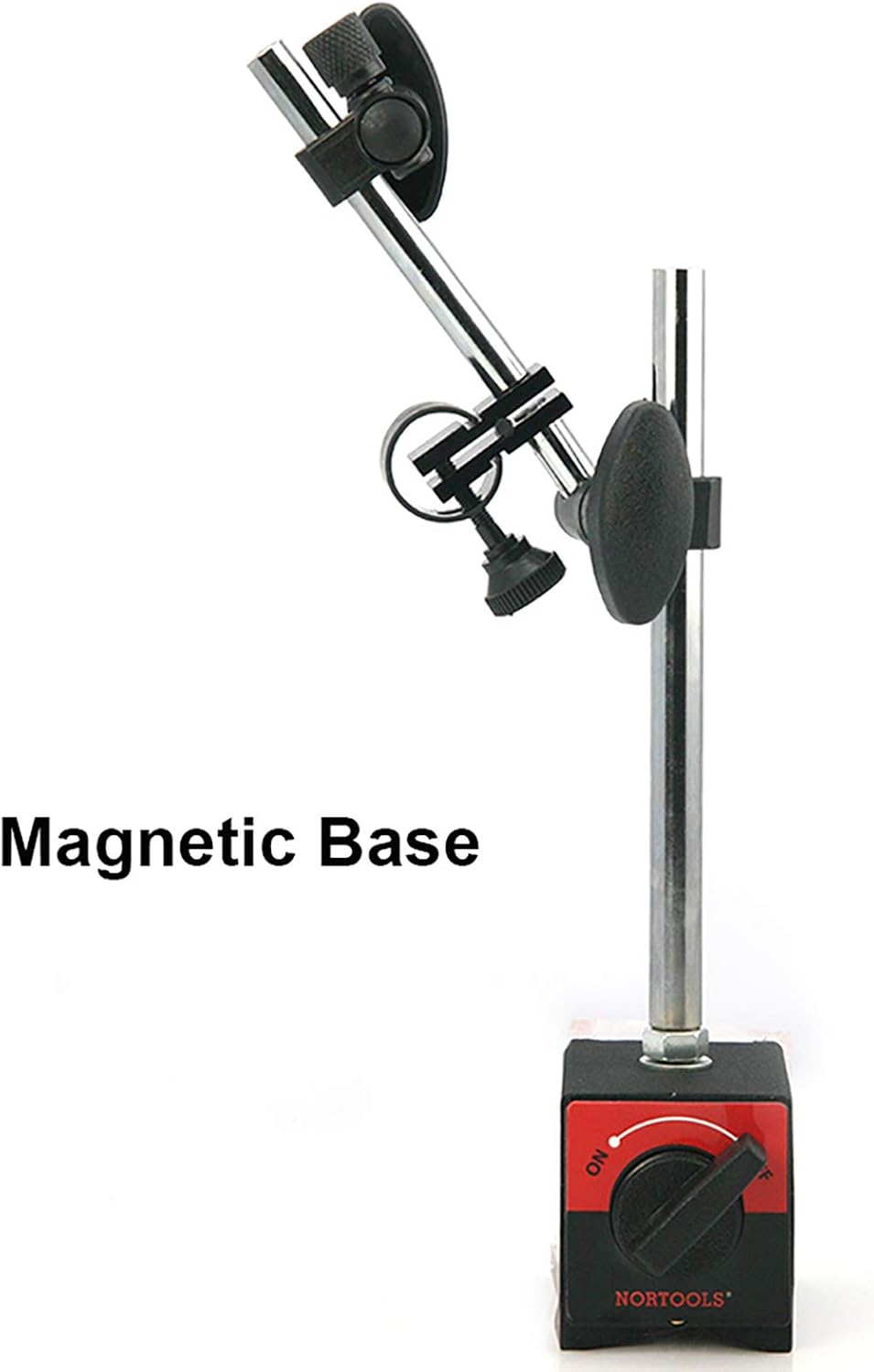 NORTOOLS Dial Indicator with Magnetic Base 0-1.0" & Point Set Dial Test Indicator 0.001" Precision Measuring Gauge Tools Kit， Magnetic Dial Indicator Base Holder with Fine Adjustment