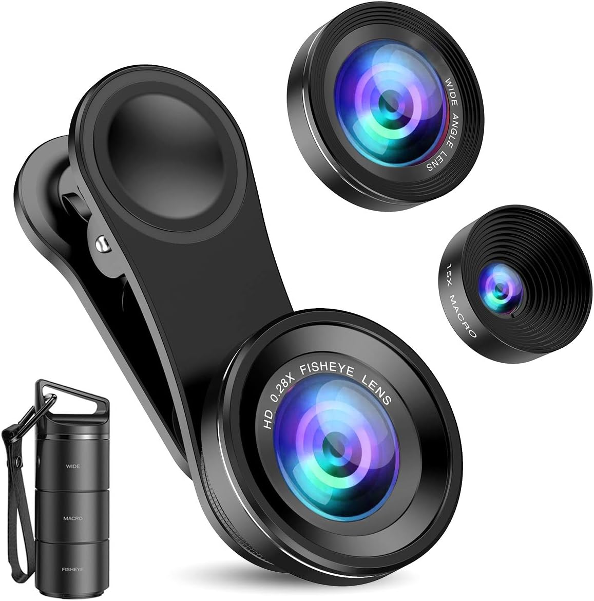 Criacr Phone Camera Lens (Upgraded Version), 3 in 1 Cell Phone Lens Kit