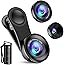 Criacr Phone Camera Lens (Upgraded Version), 3 in 1 Cell Phone Lens Kit for iPhone, Samsung, 180°Fisheye Lens, 0.6X Wide Angl