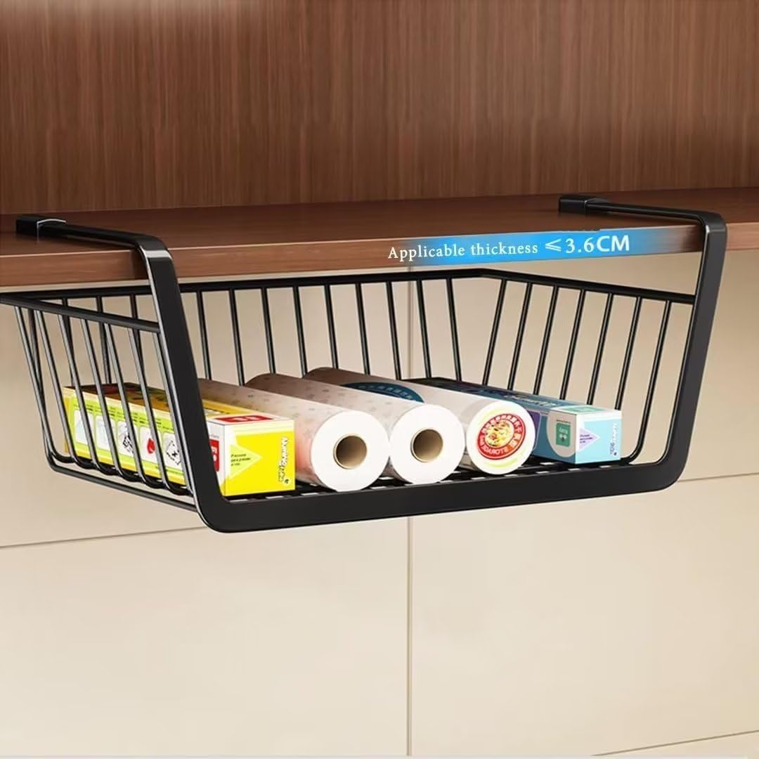 Organizador de cesta de almacenamiento para cocina, baño, oficina, despensa, almacenamiento de alambre de metal colgante