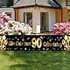 90 Geburtstag Banner Mann 90 Geburtstag Deko Banner Gold Schwarz 90.ter Geburtstag Banner Lange Hintergrund Banner zum 90 Geburtstag Happy 90th Birthday Banner 90.Geburtstagsbanner für mann 40*270cm