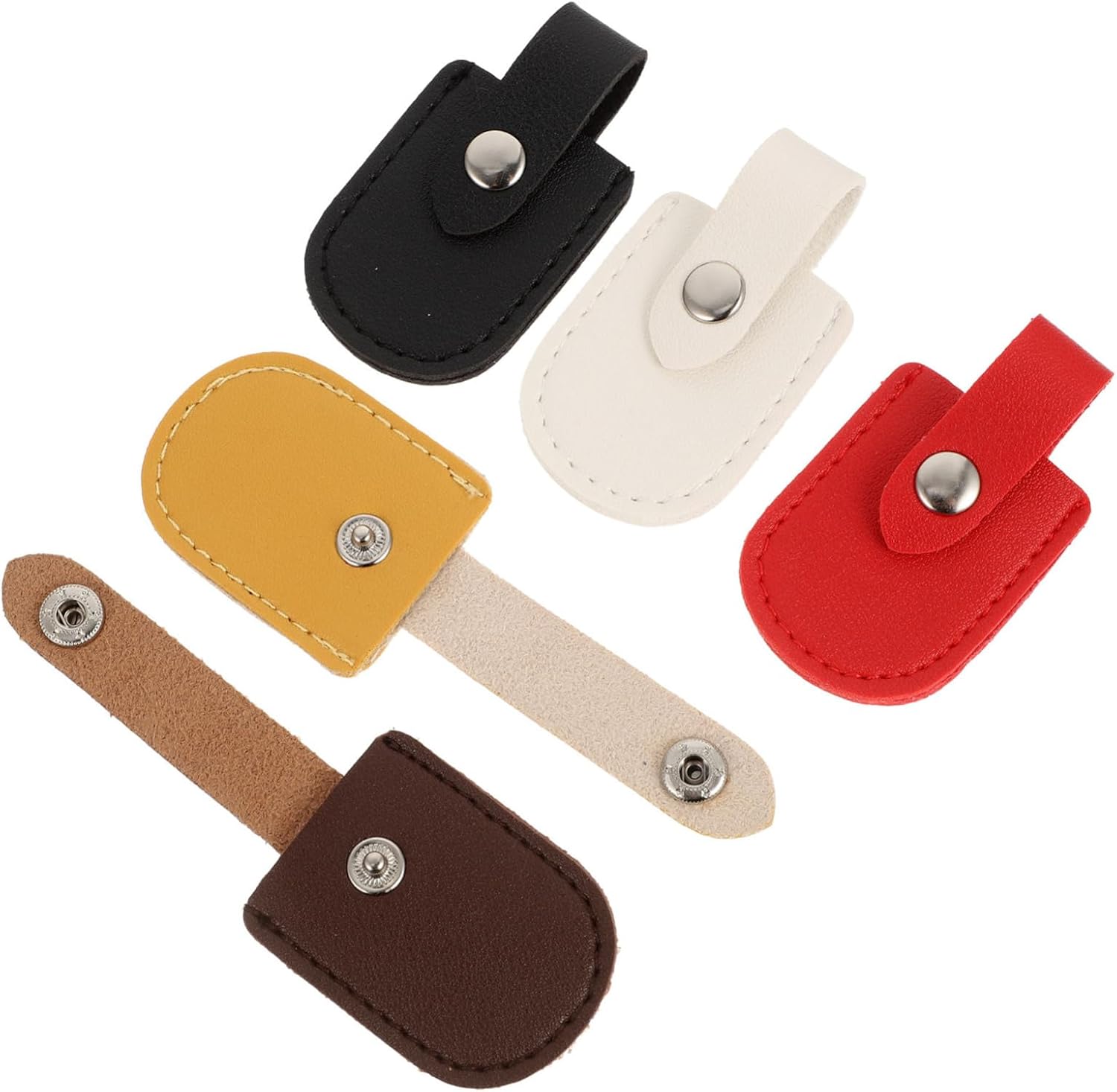 5Pcs Manicure Scissor Covers Durable Cuticle Nipper Protectors Portable PU Leather Case for Nail Art Tool Safety and Convenience Mixed Colors